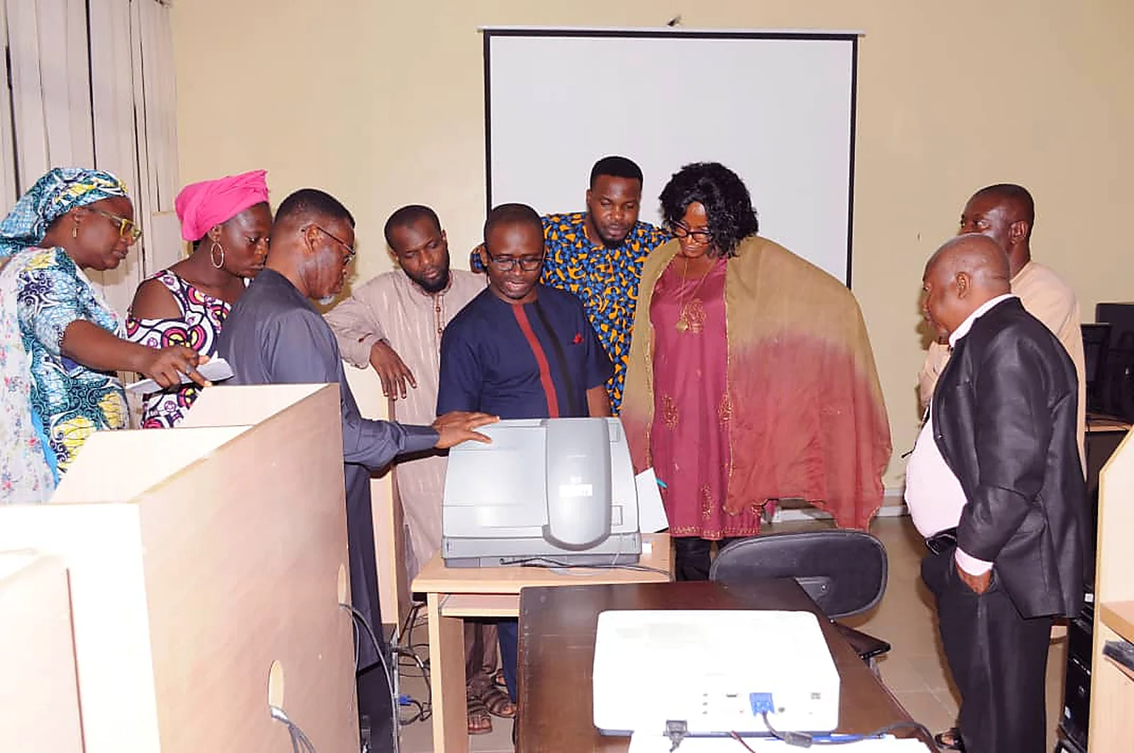 Participants at a session on operating document scanners and servers
